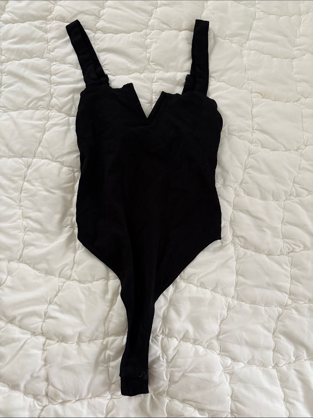 Intimately Free People V Neck Black Bodysuit